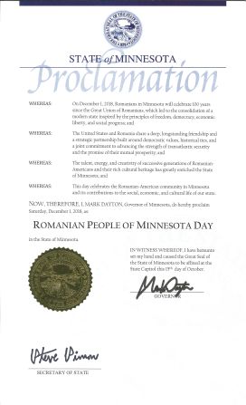 Proclamation - Minnesota